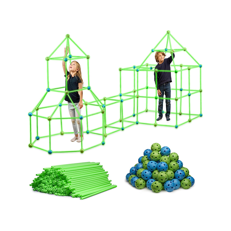 130 Piece Glow in The Dark Fort Building Kit