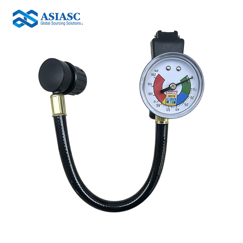 MD2912 R134a Trigger-Style Charging Hose with 40mm Pressure Gauge