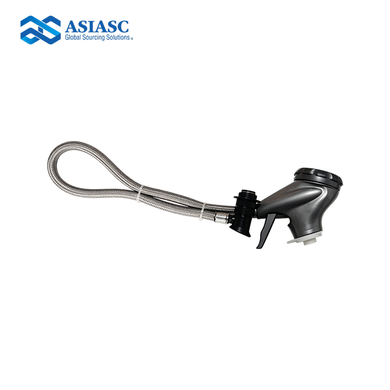 MD2919 Gun-Style Charging Hose Assembly with Pressure Gauge (Self-Sealing Coupler)