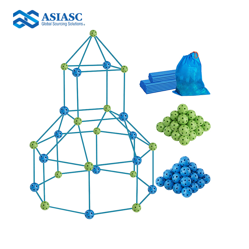 MD525015 Green & Blue Fort Building Kit STEM Construction Toy
