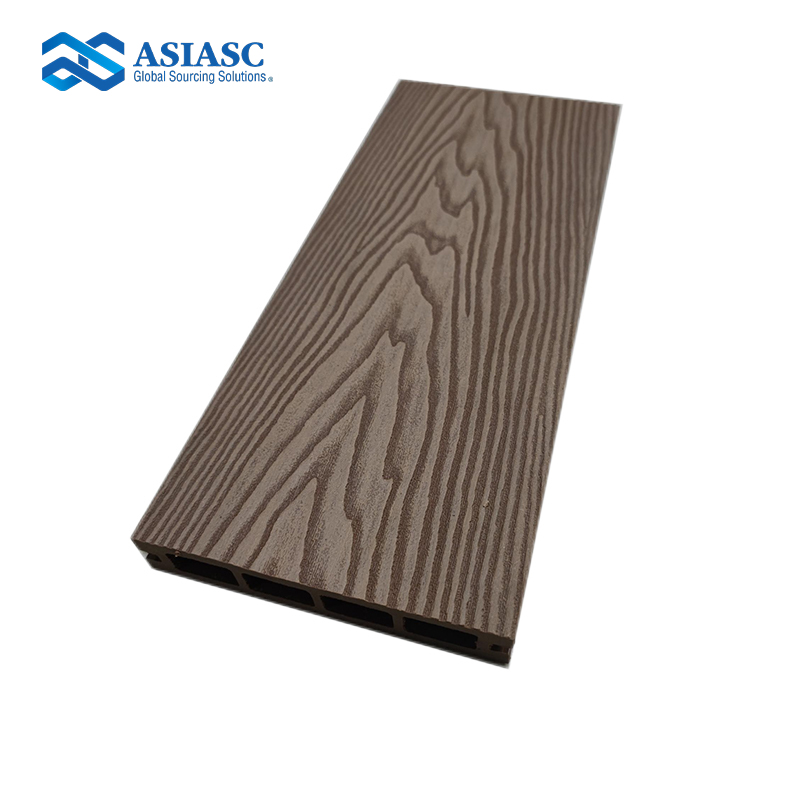MD021004 WPC Hollow Embossed Outdoor Decking