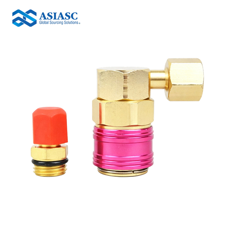 MD3325 R134A High-Pressure Quick-Connect Coupler (90° Female Thread)