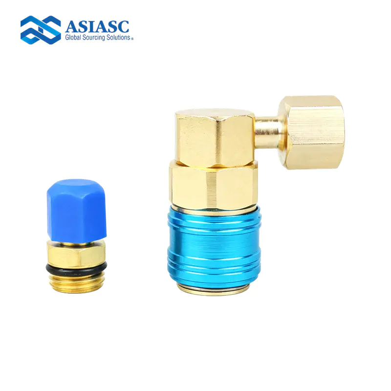 MD3326 R134A Low-Pressure Quick-Connect Coupler (90° Female Thread)