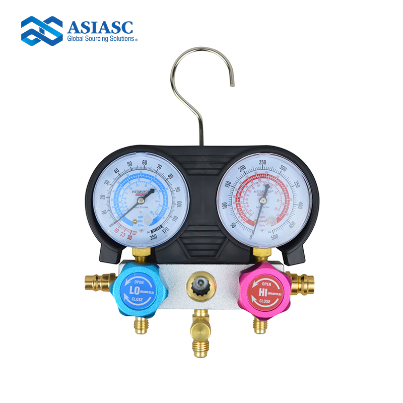 MD3013 A/C Manifold Gauge Set with Protective Plastic Housing – Refrigeration Charging Set