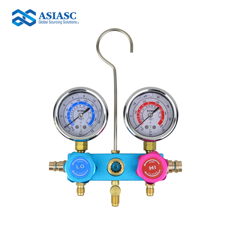 MD3015 Liquid Filled Manifold Gauge Set – R134A Glycerin-Filled Vibration-Resistant A/C Manifold Gauge Set
