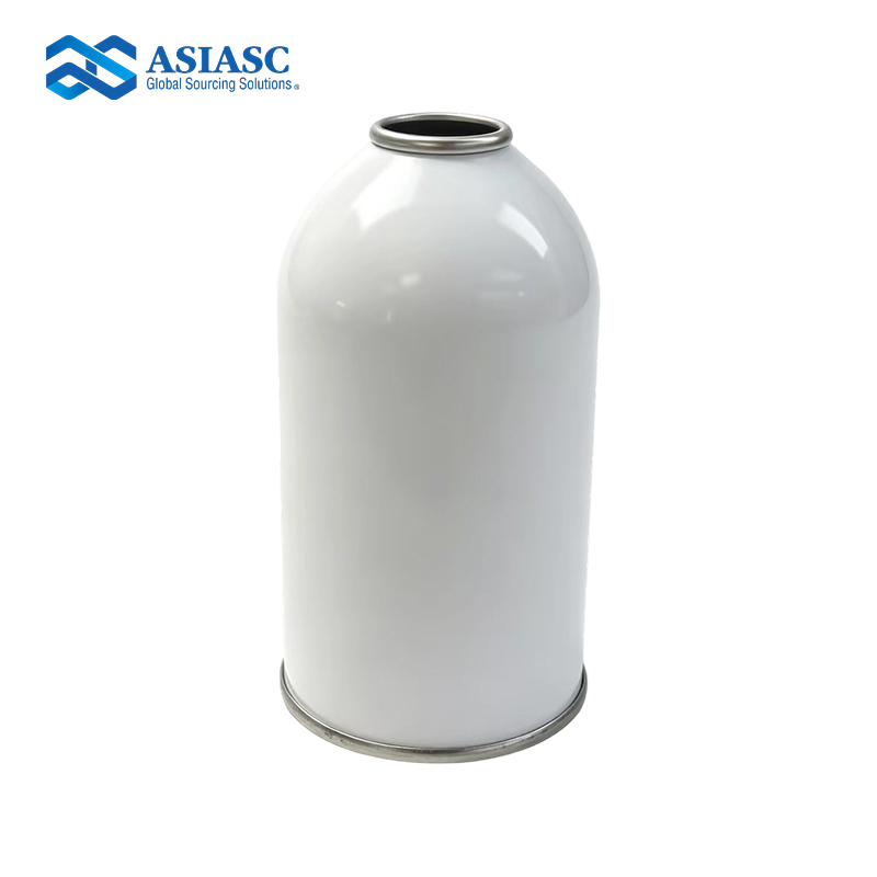 MD260507 Empty A/C Refrigerant Can – Wide Dome Short (73x122mm)
