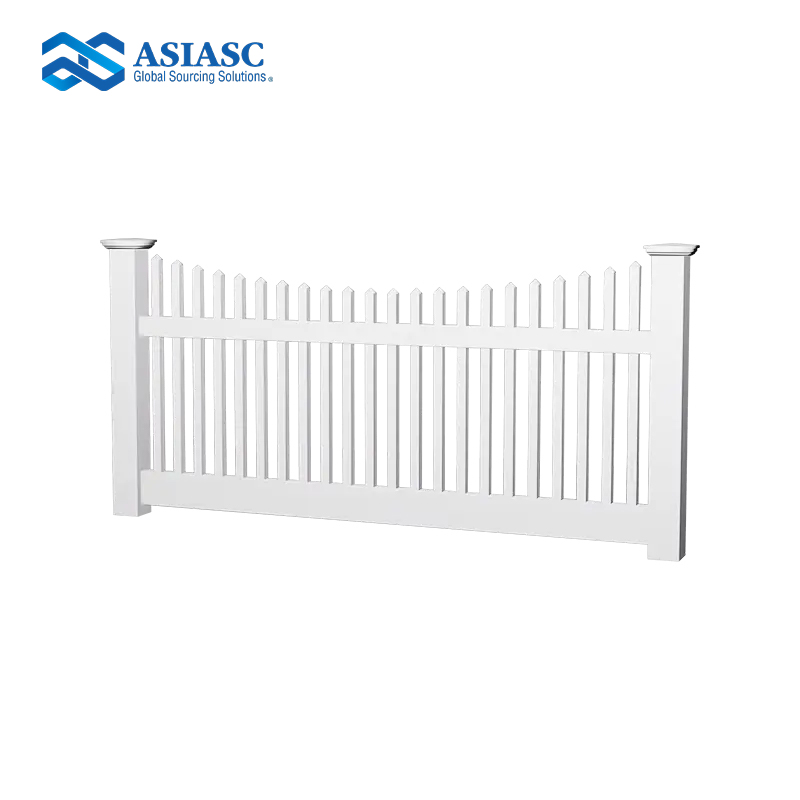 MD050303 White PVC Picket Fence
