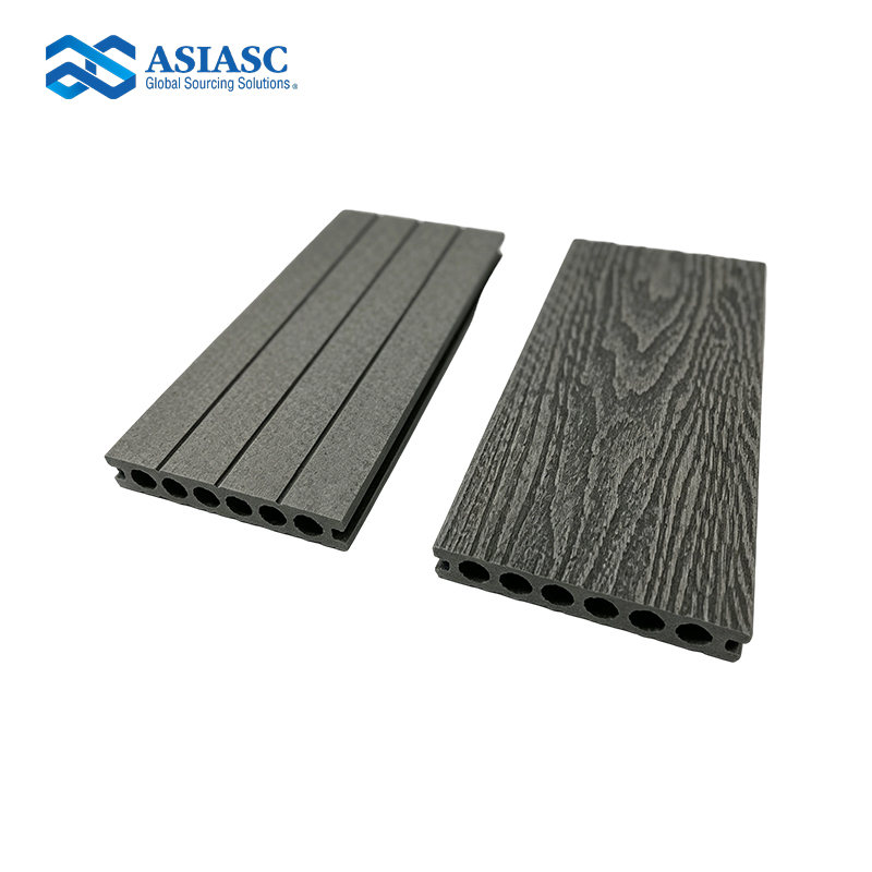 MD021007 Embossed WPC Hollow Decking Boards